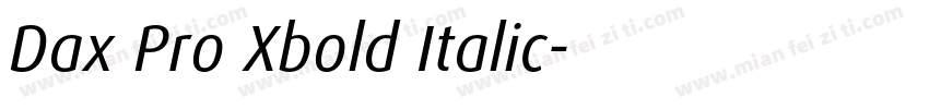 Dax Pro Xbold Italic字体转换